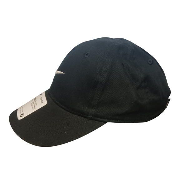 Nike Club Cap Kids Toddler Swoosh Adjustable Hat Black White 2-4T New - Picture 5 of 14